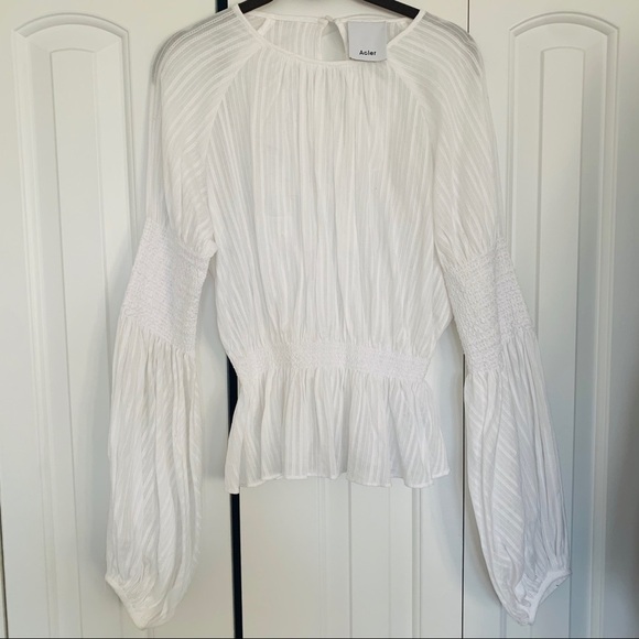 Acler Peplum Baree Top in White Size 4 - Picture 4 of 8